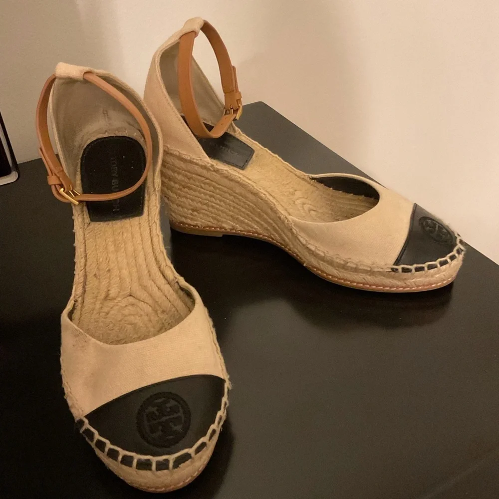 Tory Burch Color Block Wedge Espadrille Sandals